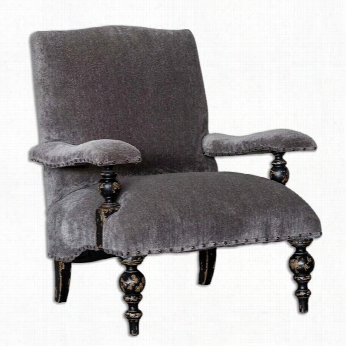 Utteromst  Eavan Gray Chenille Armchair