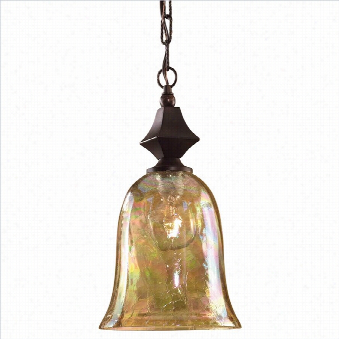 Extreme Elba Crackle Glass Mini Pendant Inn Spice