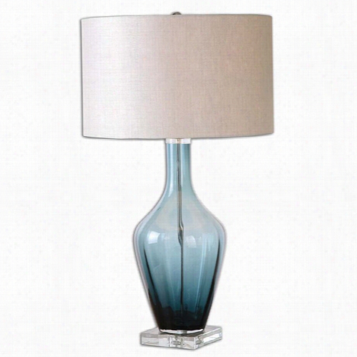 Uttermost Hagano Blue Glasss Table Lamp