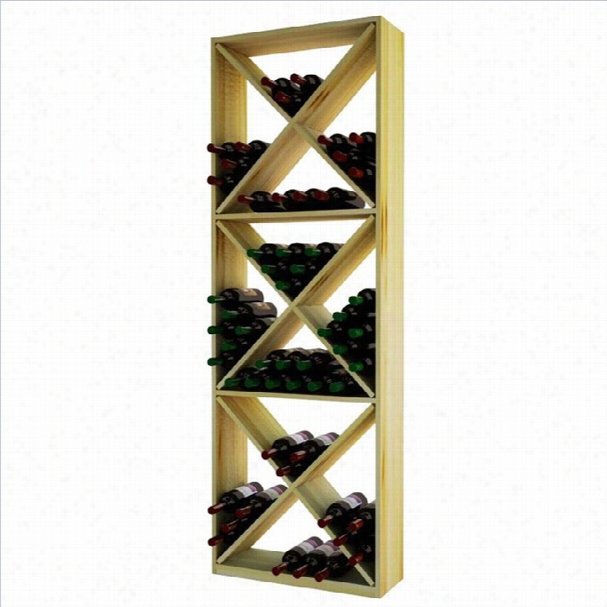 Wine Cellar I Nnovaions Orally Transmitted  Series 72 Diamond Cube Pine Wine Rack