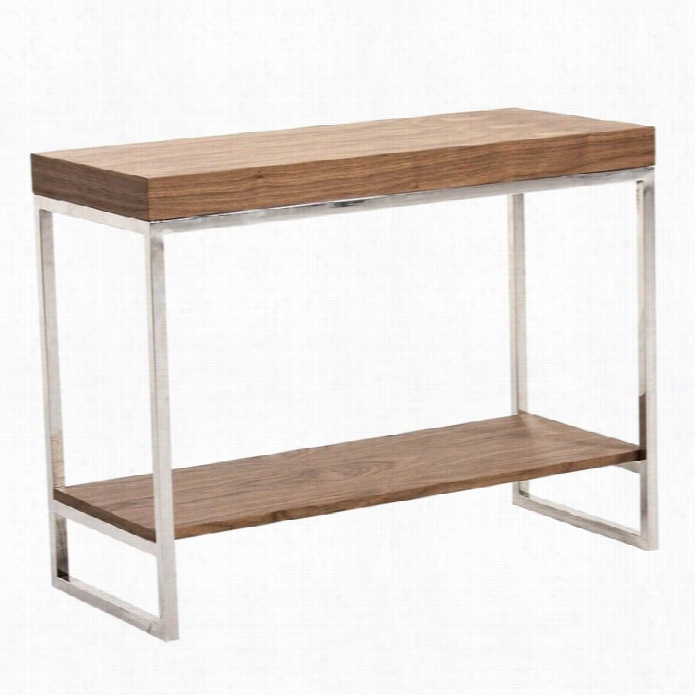 Abbyson Benefice Newbury Wood Cconsole Table In Walnut