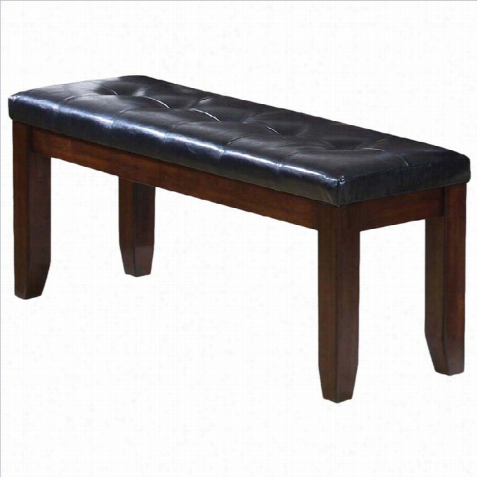 Acme Urniture Urbana Bench In Cherry And Black