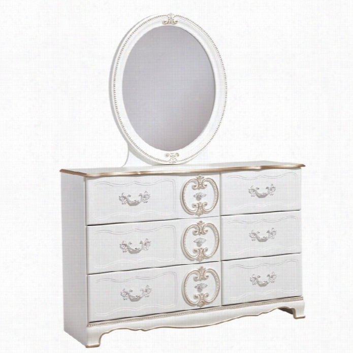 Ashley Korabella 2 Piece Wood Dresser Set In White