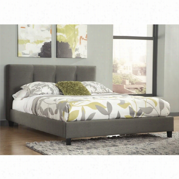 Ashley Masstersn Thfted Upholstered Californiak Ing Panel Bed In Gray