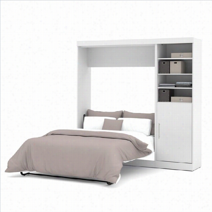 Bestar Nebula 84 Full Wall Bed Set In White