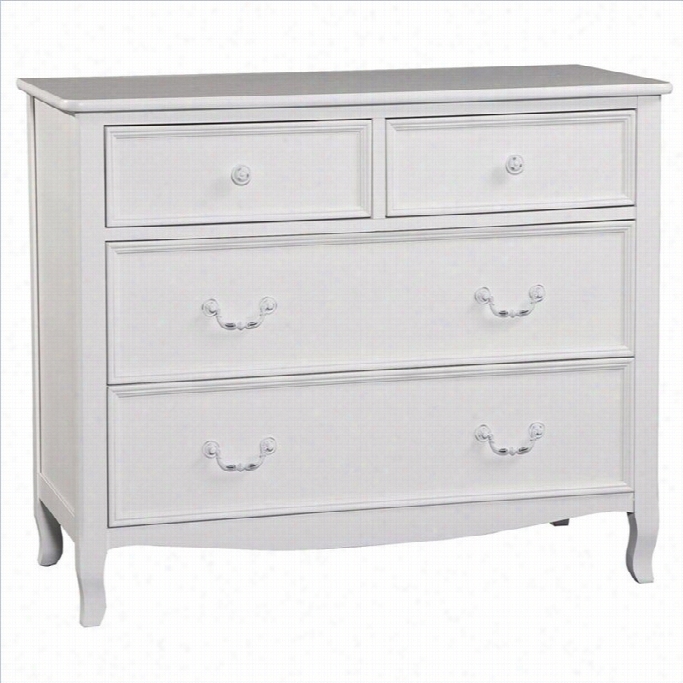 Bolton Furniture Emma 4 Drawer Single Dresser In Wwhite