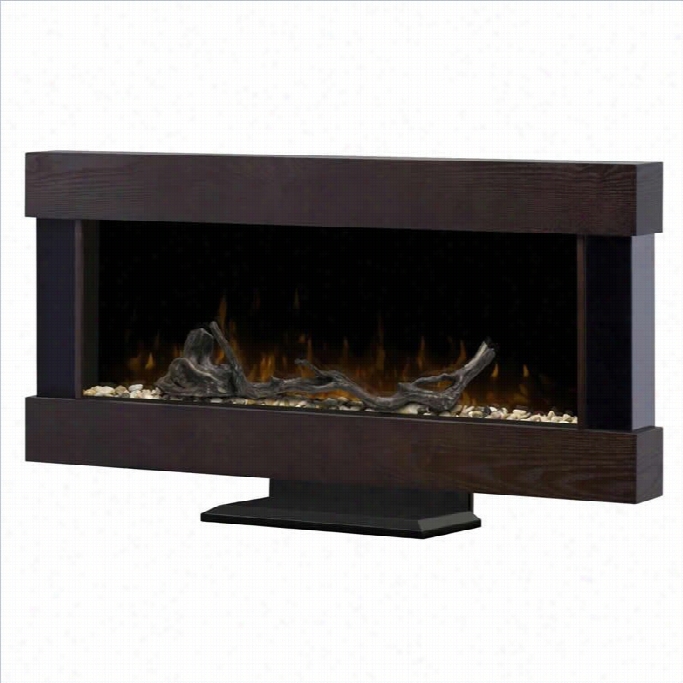 Dimplex Chalet Wall Mount Electric Fireplace In Mocha Ash