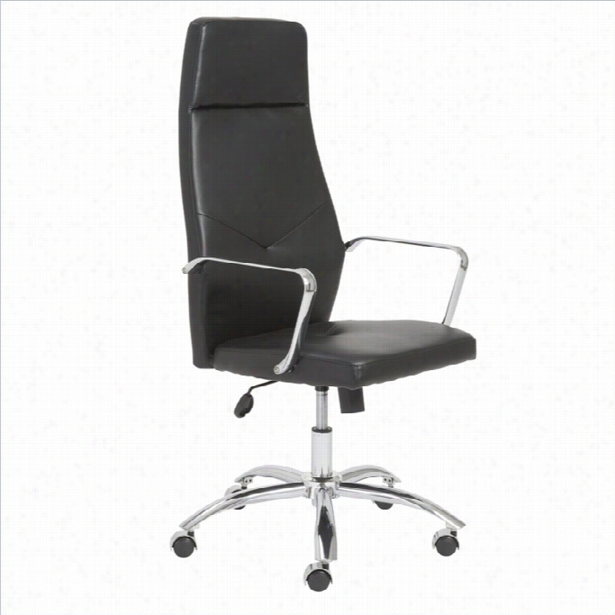 Eurostyle Naoleon High Back Office Chair In Black And Chrome