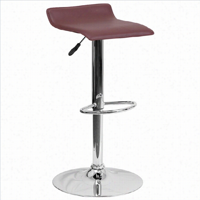 Flash Furnigure Backless Bar Stool In Burgundy