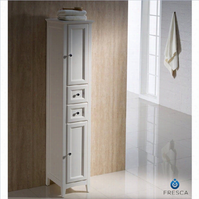 Fresca Oxford Tall Bathroom Linen Cabinet In Antique Wgite