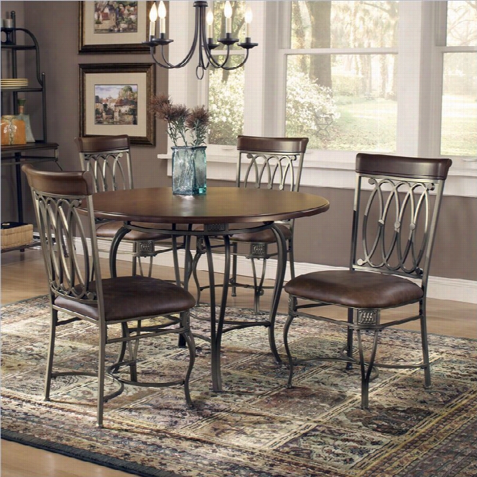 Hillsdale Montello 5 Piece  Round Dining Table Offer For Sale