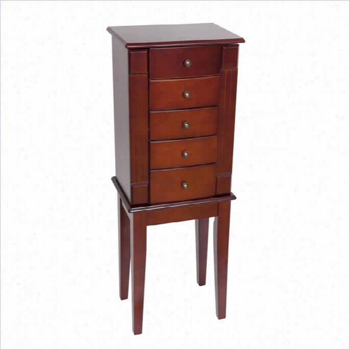 Mele And Co. Addison Jewelry Armoire In Walnut