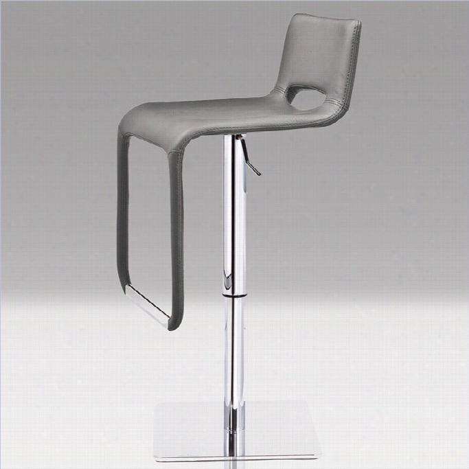 Mobital Azure 31 Hydraulic Bar Stool In  Light Grey