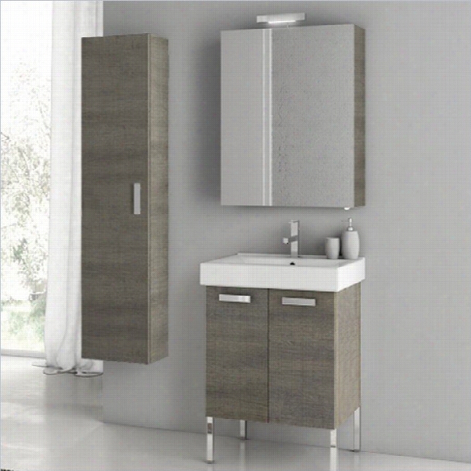 Nameek's Acf 22 Cubical Stqnding Bathroom Vanity Set In Grey Oak Senlis