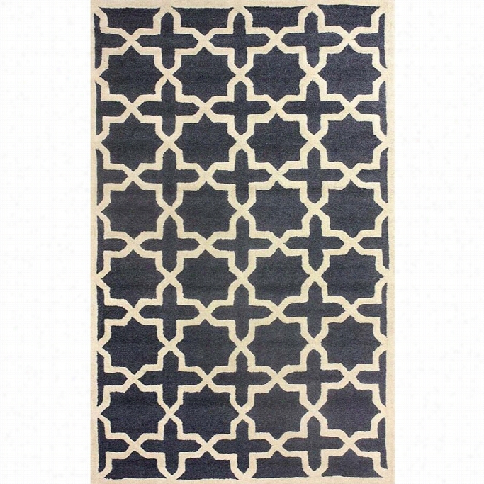 Nuloom 5' X 8' Hand Hooked Gerard Superficial Contents Rug In Charcoal