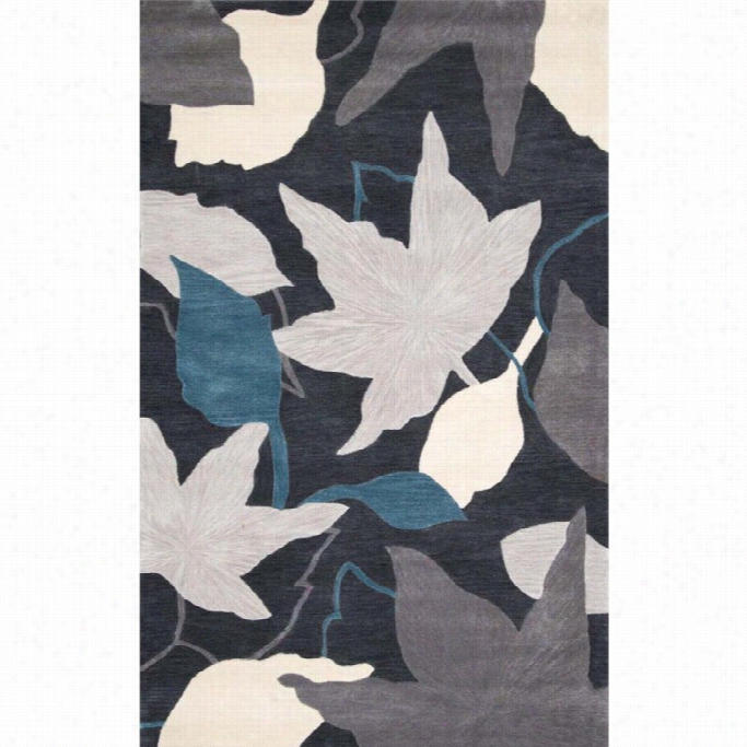 Nuloom 5' X 8' Hand Tufted Sherwood Leaves Rug In Blue