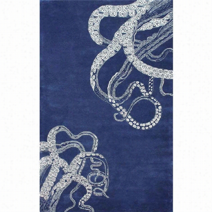 Nuloom 8' 6 X 111' 6 Hand Tufted Octopus Tail Rug In Navy