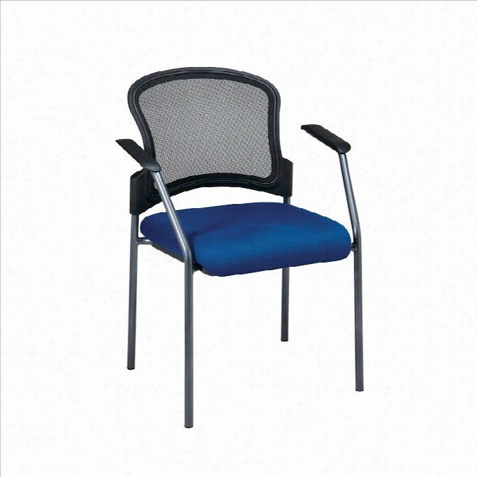 Office Heavenly Body Progrid Contour Back Guest Chair With Arms In Azul