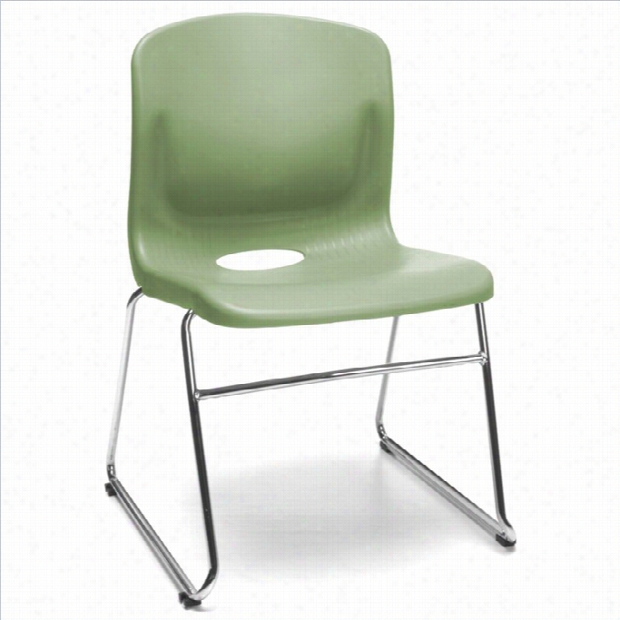 Ofm Sled Base Stack Stacking Chair In Olive