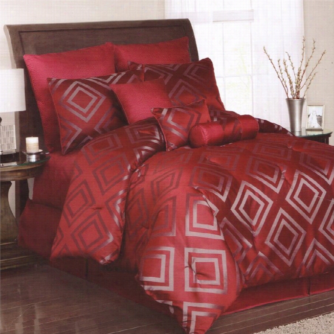 Pme America Cinnamon D Iamond Lattice 10 Piece Comforter Set-cal King