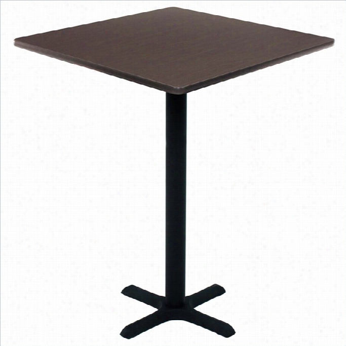 Regency Square Cafe Table In Moc Hwalnut-30 Inch