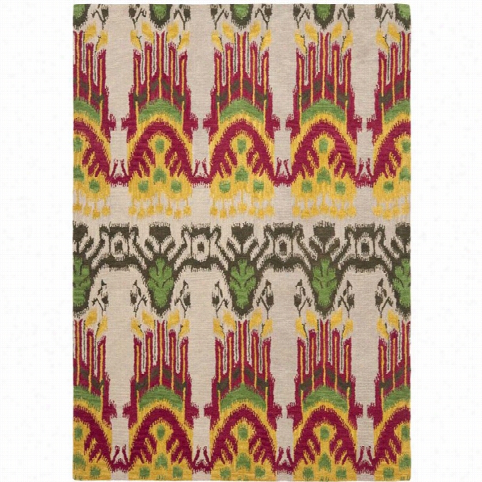 Safavieh Ikat Beige  Contemporary Rug - 9' X 12'