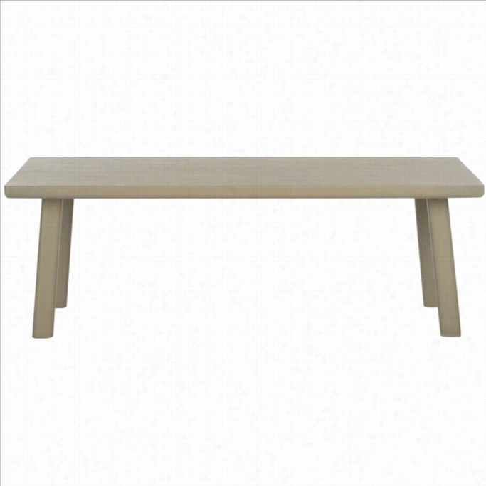 Safavieh Rocco Sungkai Wood Bench In Pearl Taupe
