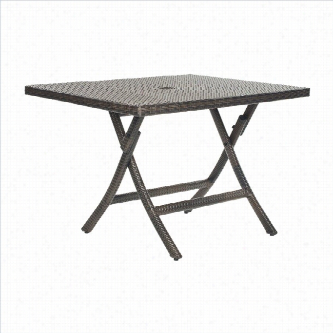 Safavieh Samana Sqaure Folding Table In Brown