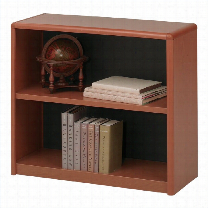 Safco 2-shelf Valuemate Ecoonomy Bookcase In Cherry