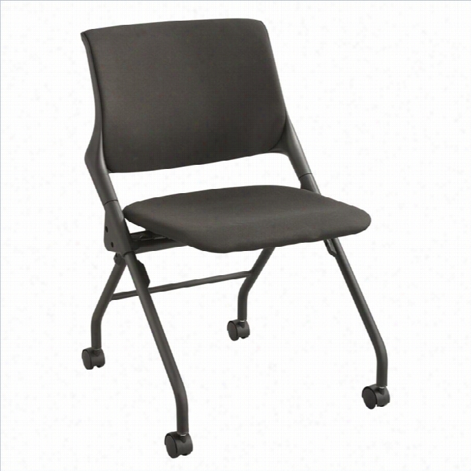 Safco Niceh Upholstered Seat And Back Guest Chair Inblack