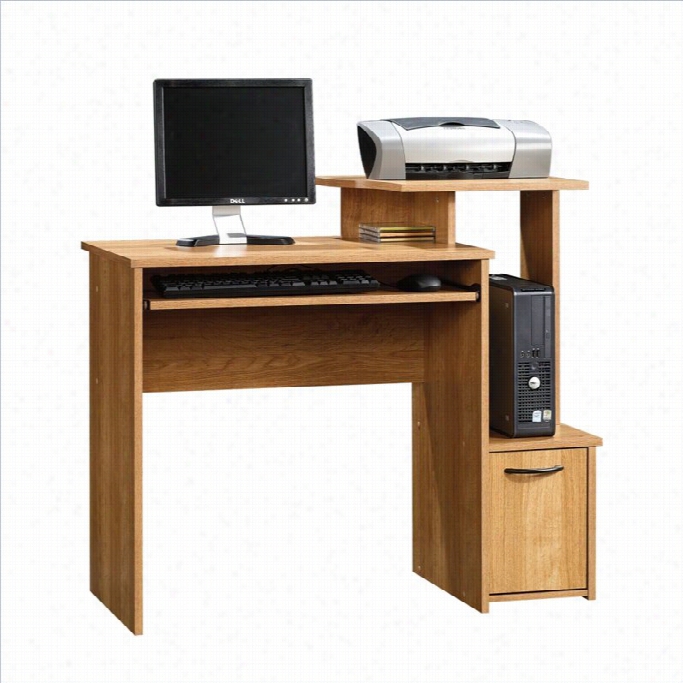 Sauder Beginnings Computer Desk In Higland Oak Finish