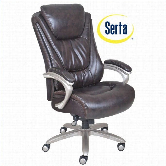 Serta By True Innovations Big And Tall Smart Layers Exwcutive Officee Chair  In Armonyc Offee