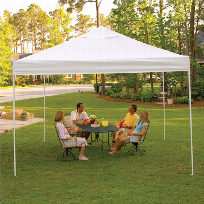 Shelterlogic 12'x12' Pro Pop-up Awning Straight Leg With Cover In White