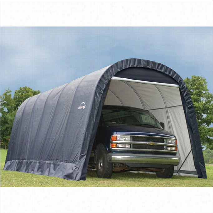 Shelterlogic 13'x24'x10' Round Style Shelter In Gray