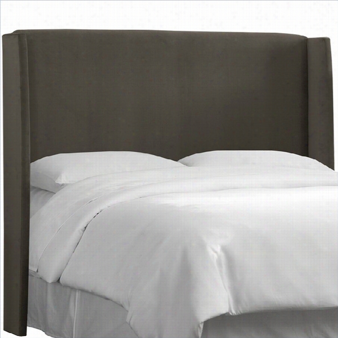 Skyline Furniture Wingback Panel Headboard In Gray-full