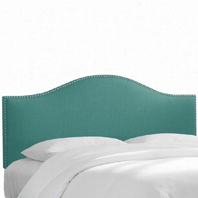 Skglije Nail Button Panel Headboard In Laguna-twin