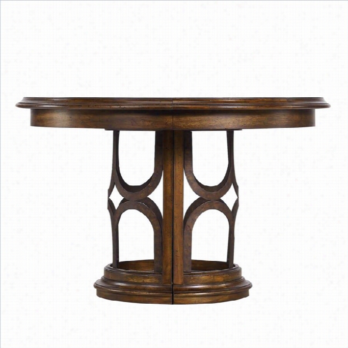 Stanley Furniture Archipelago Omnserrat Round/oval Pedestal Dining Table In Fathom