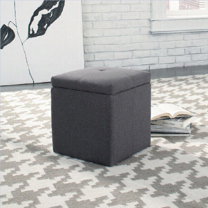 Studio Rta Premier Crash Storage Ottoman In Unilluminated Grey