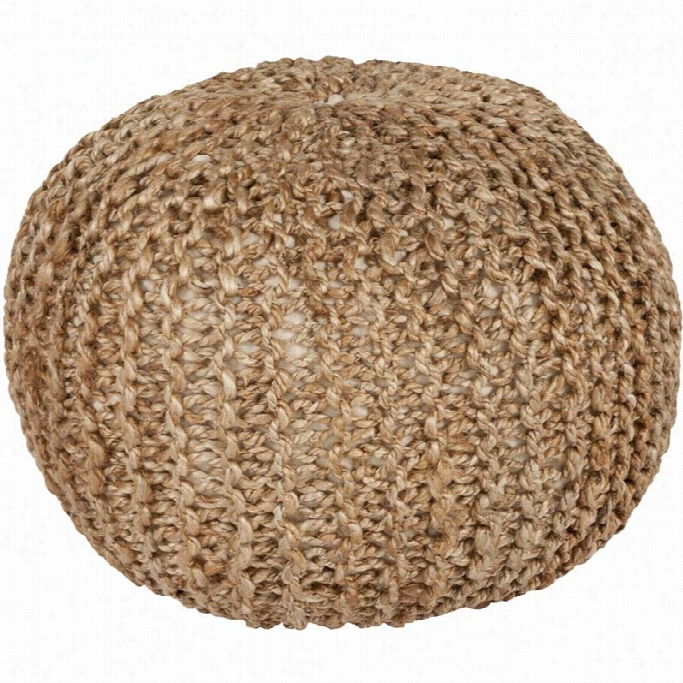 Surya Bermuda Ju Te  Sphere Pouf Ottoamn In Beige