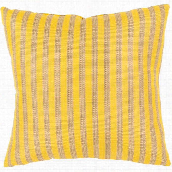 Surya Finn Poly Make Full 20 Square  Pilloa In Yello