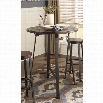 Ashley Challiman Round Bar Height Dining Table in Rustic Brown