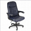 OFM Mobilearm Navy Leather Executive Office Chair