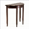 Winsome Concord Half Moon Table in Antique Walnut