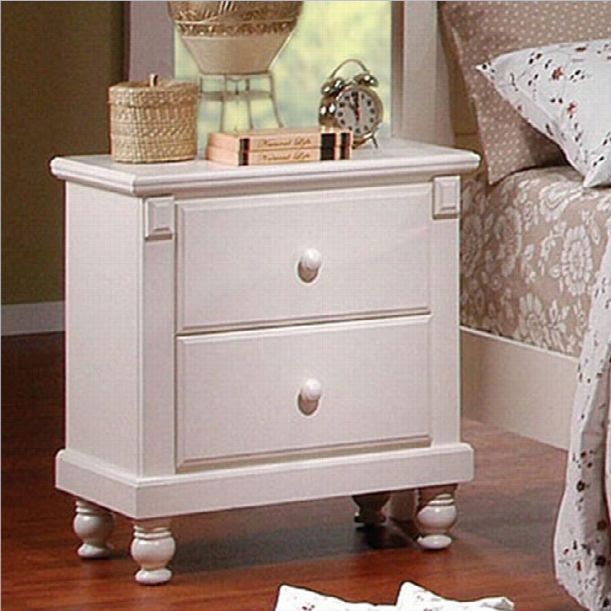 Trent Home Pottery White Nightstand