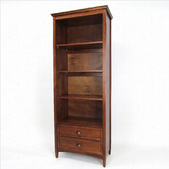 Wayborn 3 Shelf Bookcase With Drawers In Brown