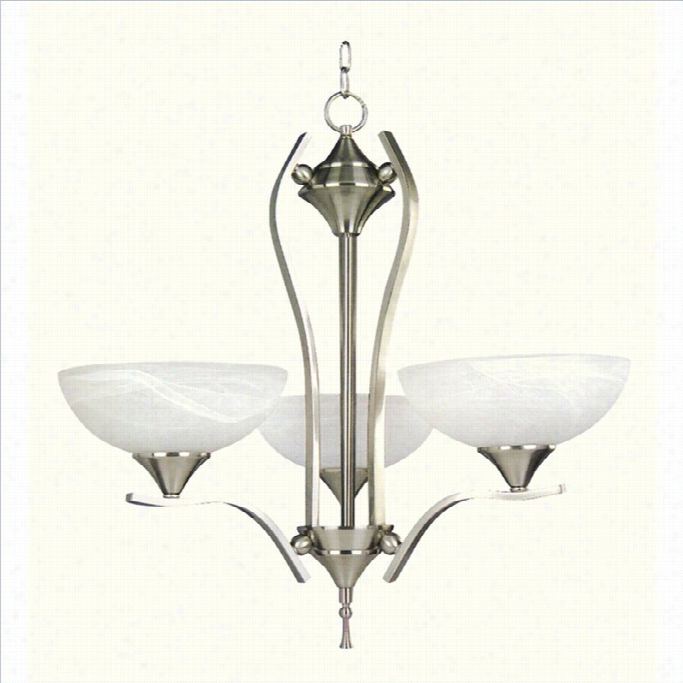 Yoesmite Home Decor Glacier Point 3 Lights Chandelier In Satin Nickel