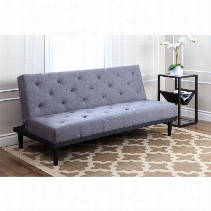 Abbyson Living Grahma Fabric Convertible Sofa In Grey