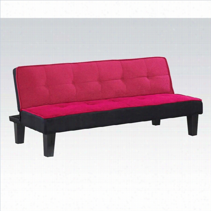 Acme Furniture Hamar Adjustable Sofa In Pink