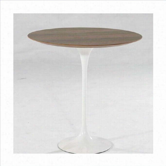 Aeon Furniture Catalina S Ide Table In Walnut Annd Gloss White
