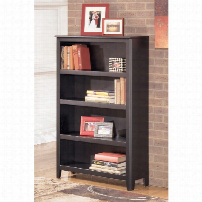 Ashley Carlyle Medium Bookcase In Almost Black